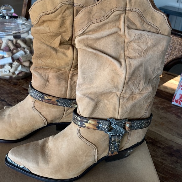 COPY - Vintage Zodiac USA Leather Cowboy Boots Size 8.5 - Picture 9 of 14